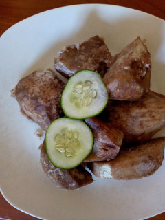 A picture of Boiled Arrow Roots.