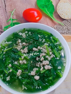 Hình của món Canh cải ngọt thịt bằm.