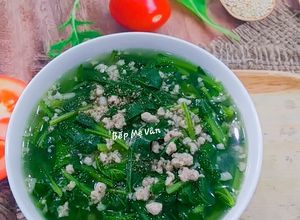 Hình của món Canh cải ngọt thịt bằm.