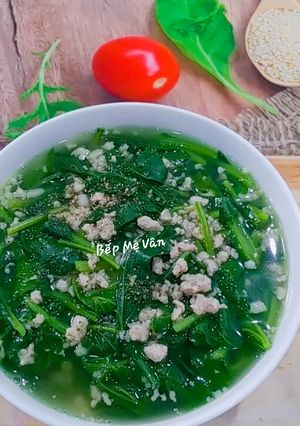Hình của món Canh cải ngọt thịt bằm.