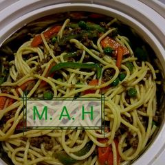A picture of Simple stir fry spaghetti.