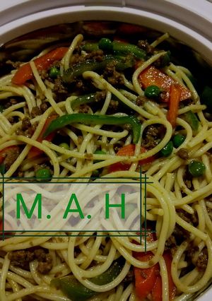A picture of Simple stir fry spaghetti.