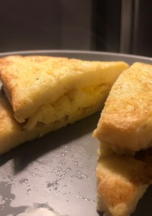 Foto resep Makanan AnakRoti Susu Lapis Telur Orak Arik