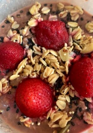 รูปของ ไอศกรีมสตรอว์เบอร์รีโฮมเมด🍓