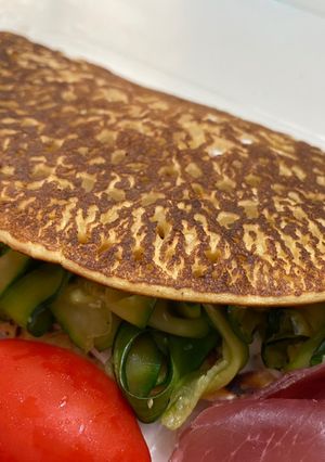 Foto di Pancake di ceci salato