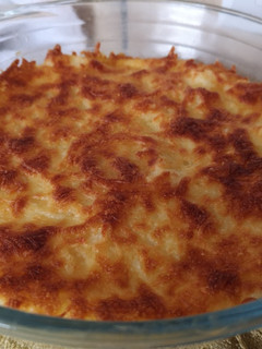 Una foto de Puré de papa gratinado