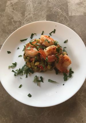 Una foto de Camarones a mi manera