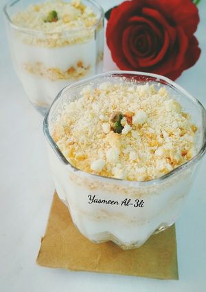 صورة لوصفة كاسات المهلبية والبسكوت 🌸