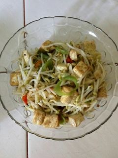 Foto resep Sayur oseng kecambah tahu