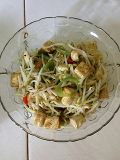 Foto resep Sayur oseng kecambah tahu