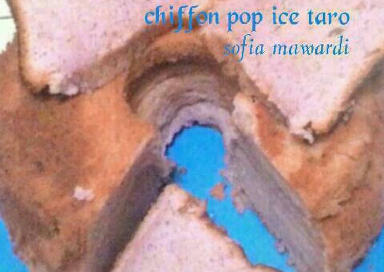 Resep Chiffon pop ice taro Anti Gagal