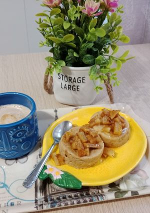 Una foto de Mug cake de manzana y avena