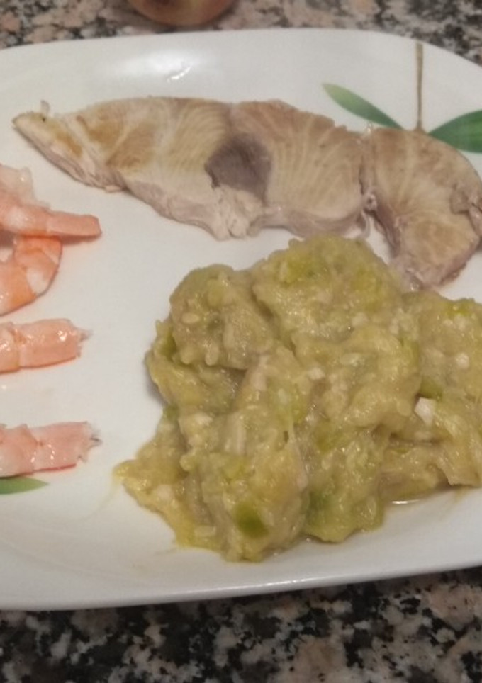 Una foto de Puré de calabacín para guarnición