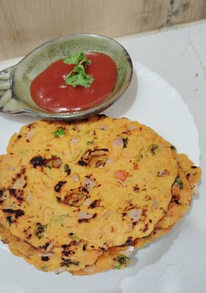 A picture of Raw papaya Roti.