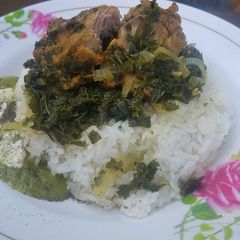 A picture of Simple Kale and lamb stew.