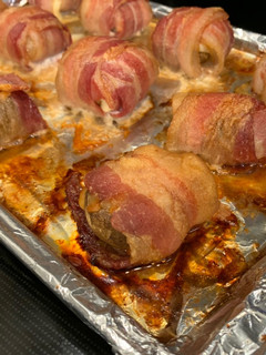 A picture of Bacon Mushroom Skewer.