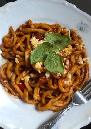 A picture of Homemade Spaghetti (From scratch!).