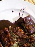 Kek batik coklat topping