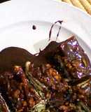 Kek batik coklat topping
