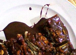 Gambar Kek batik coklat topping