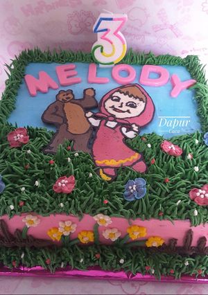 Foto resep Masha Birthday Cake / Kue Ulang Tahun Masha