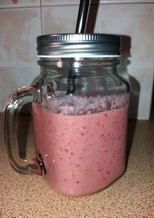 Φωτογραφία της συνταγής Smoothie μπανάνα φράουλα