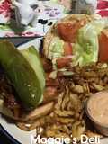 Hamburguesa con chile asado