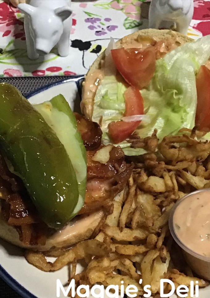 Una foto de Hamburguesa con chile asado