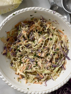 Una foto de Coleslaw sin lácteos y sin azúcar (vegana)