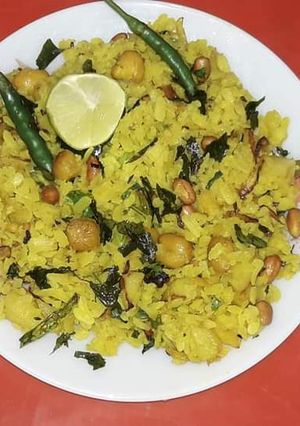 छोले पोहा रेसिपी मुख्य फोटो