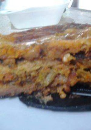 Una foto de Torta de plátano maduro con pescado