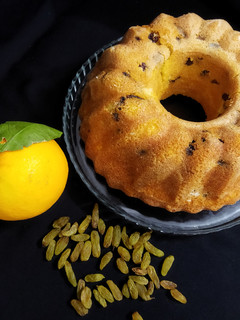 عکسی از دستور کیک کشمشی+پرتقال