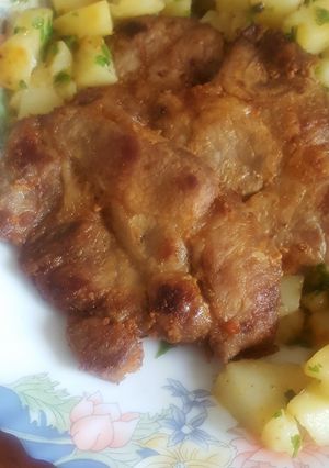 Tejfölös mustárba pácolt sertés tarja recept fotója