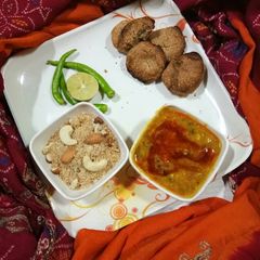 A picture of Dal Bati Churma.