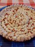 Crostata con ricotta e composta di lamponi