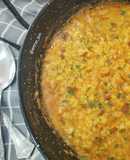 Arroz meloso de bacalao y alga dulse