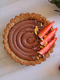 Una foto de Tartaletas Veganas con crema de chocolate