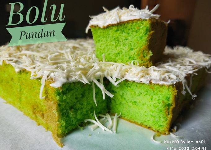 Langkah Mudah untuk Membuat 57* Bolu Pandan (Topping Keju) Anti Gagal