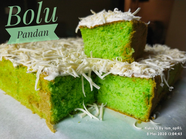 Langkah Mudah untuk Membuat 57* Bolu Pandan (Topping Keju) Anti Gagal