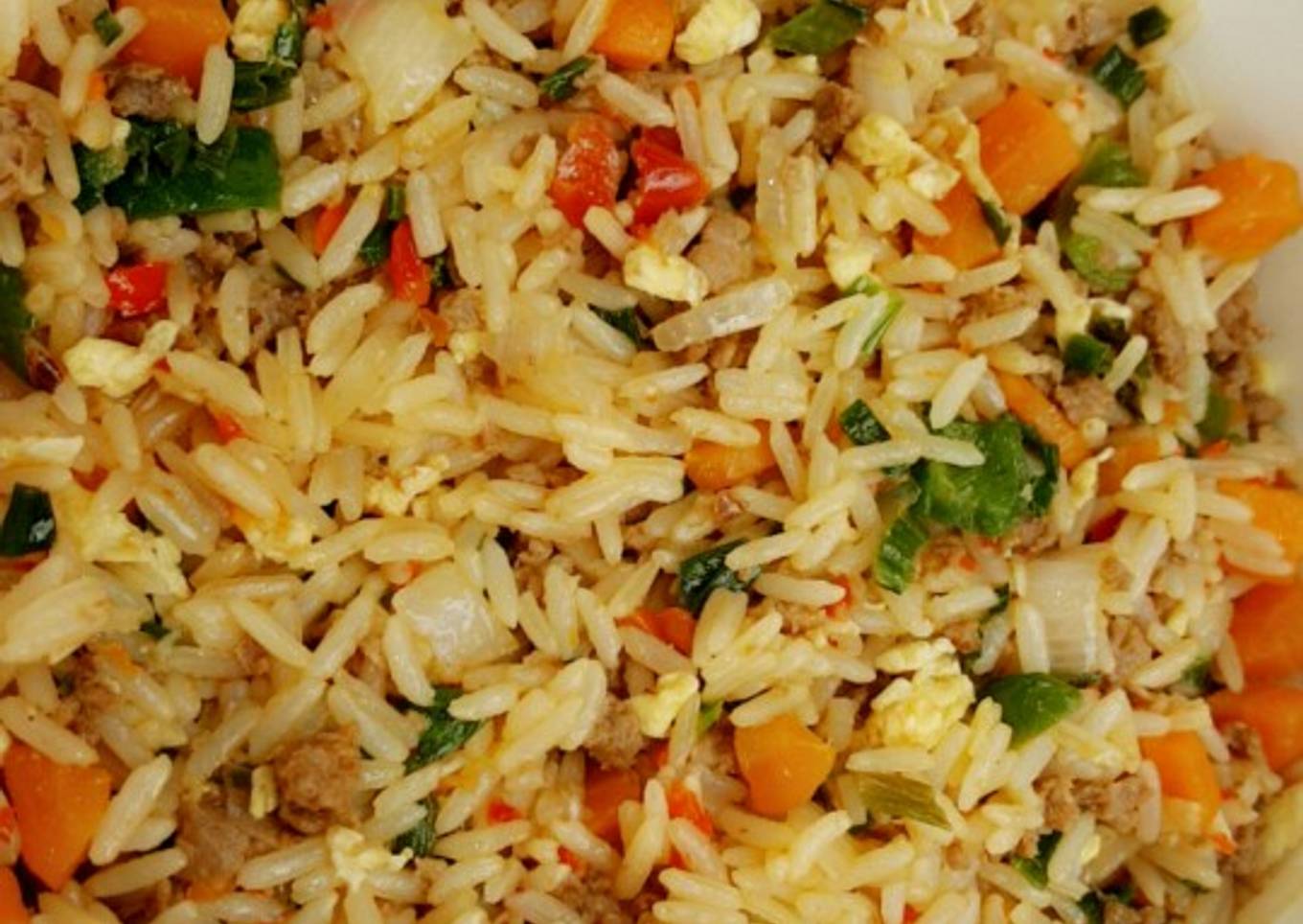 Chinese fried rice with minced meat