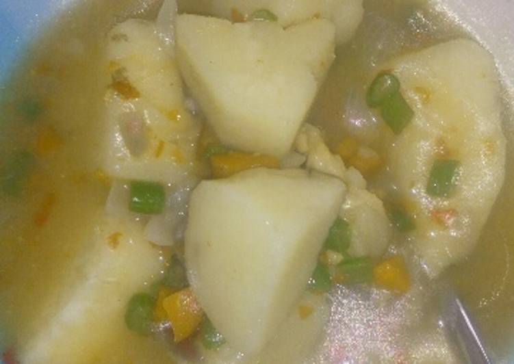 Recipe of Quick Garnished porridge yam | Satisfyingrecipe.web.app