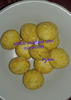 Foto resep MPASI bola bola tahu mix wortel