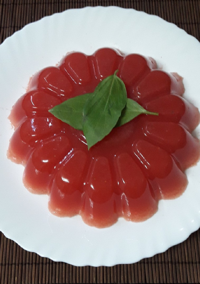 Una foto de Flan de sandía fácil y rápido sin horno