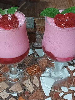 Una foto de Mousse navideño