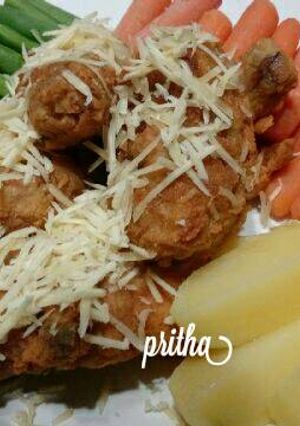 Foto resep Cheesy Fried Chicken