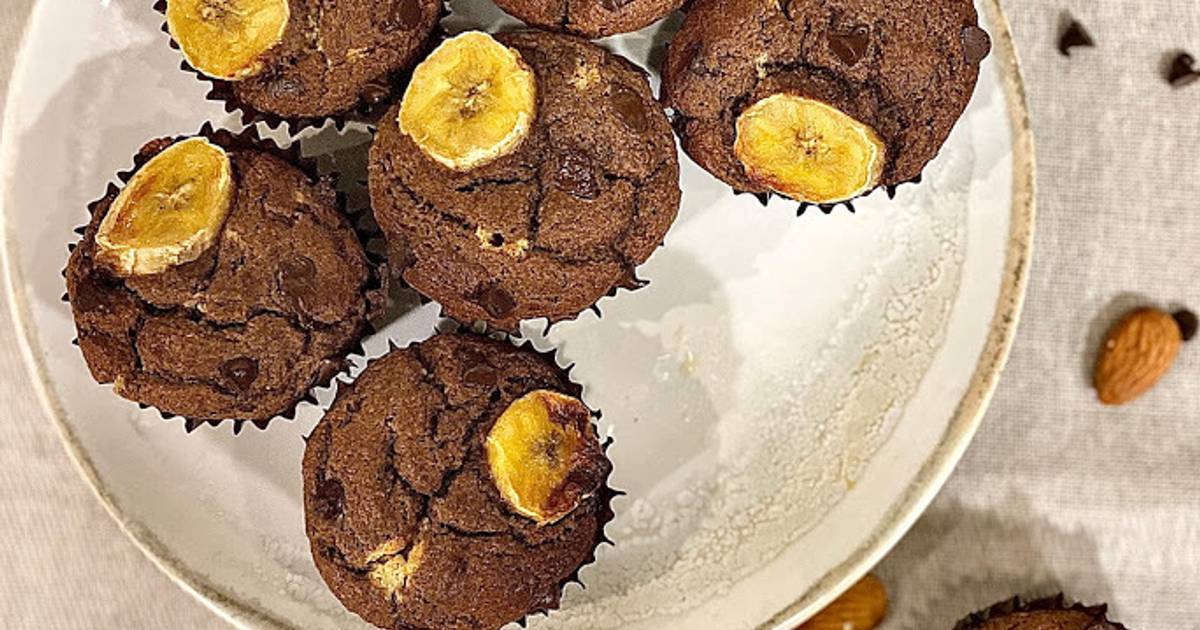Muffins de banana e chocolate Receita por catskitchen.24 Cookpad