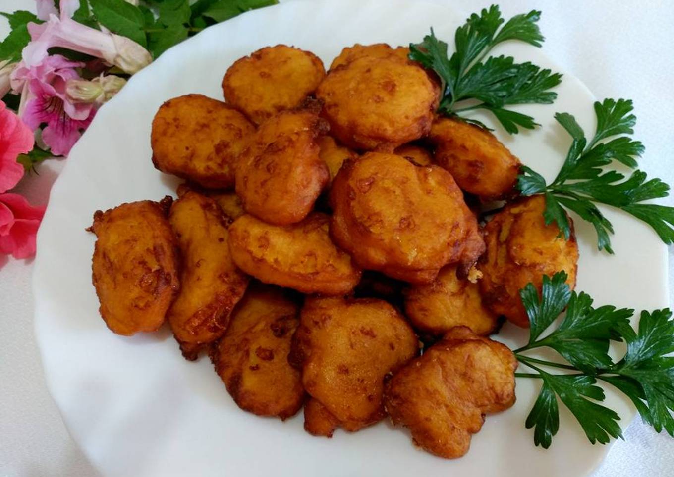 Buñuelos de calabaza y parmesano rallado
