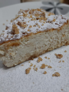 Una foto de Tarta de queso de turrón estilo la Viña