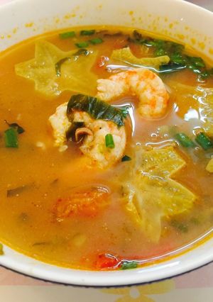 Hình của món Canh tôm khế chua.