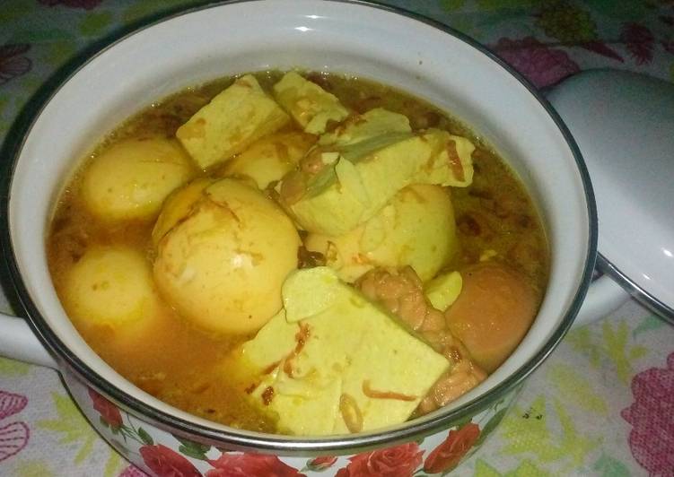 Cara meracik Terik Tahu dan Telur Lezat